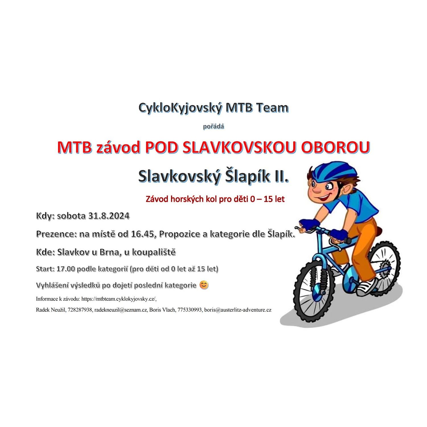 MTB závod POD SLAVKOVSKOU OBOROU – Slavkovský Šlapík II.